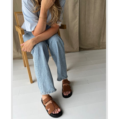 COPENHAGEN SHOES JUST SUMMER Slippers 0241 COGNAC