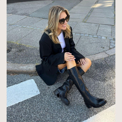 COPENHAGEN SHOES KEEP CALLING BLK. Long boot 0003 BLACK