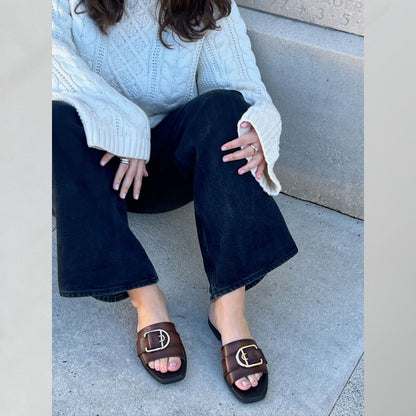 COPENHAGEN SHOES KISS Slippers 0012 BROWN