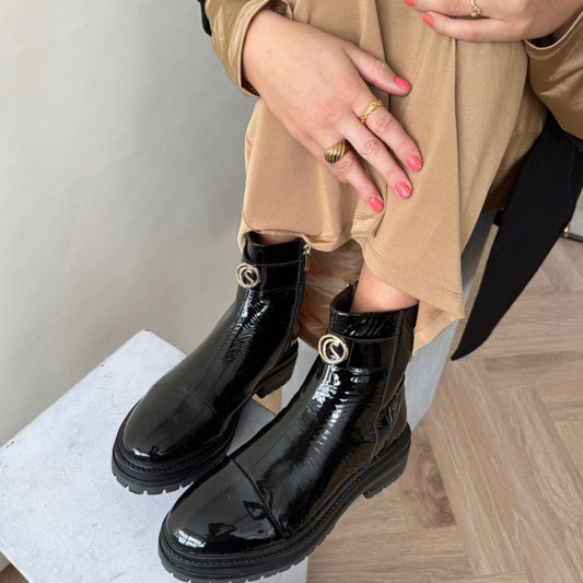 COPENHAGEN SHOES LADY BOSS PATENT Boots 038 Black patent