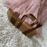 COPENHAGEN SHOES LAURA 22 Sandal wedge 0241 COGNAC