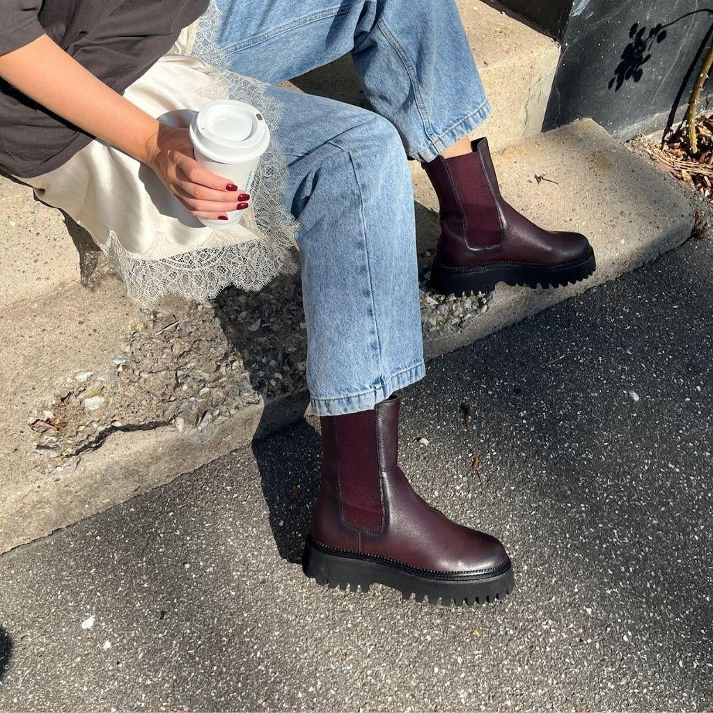 はら Bordeaux Leather Boots 27 LEMON EDITION BORDEAUX - BORDEAUX (GRANATA) – Copenhagenshoes.com