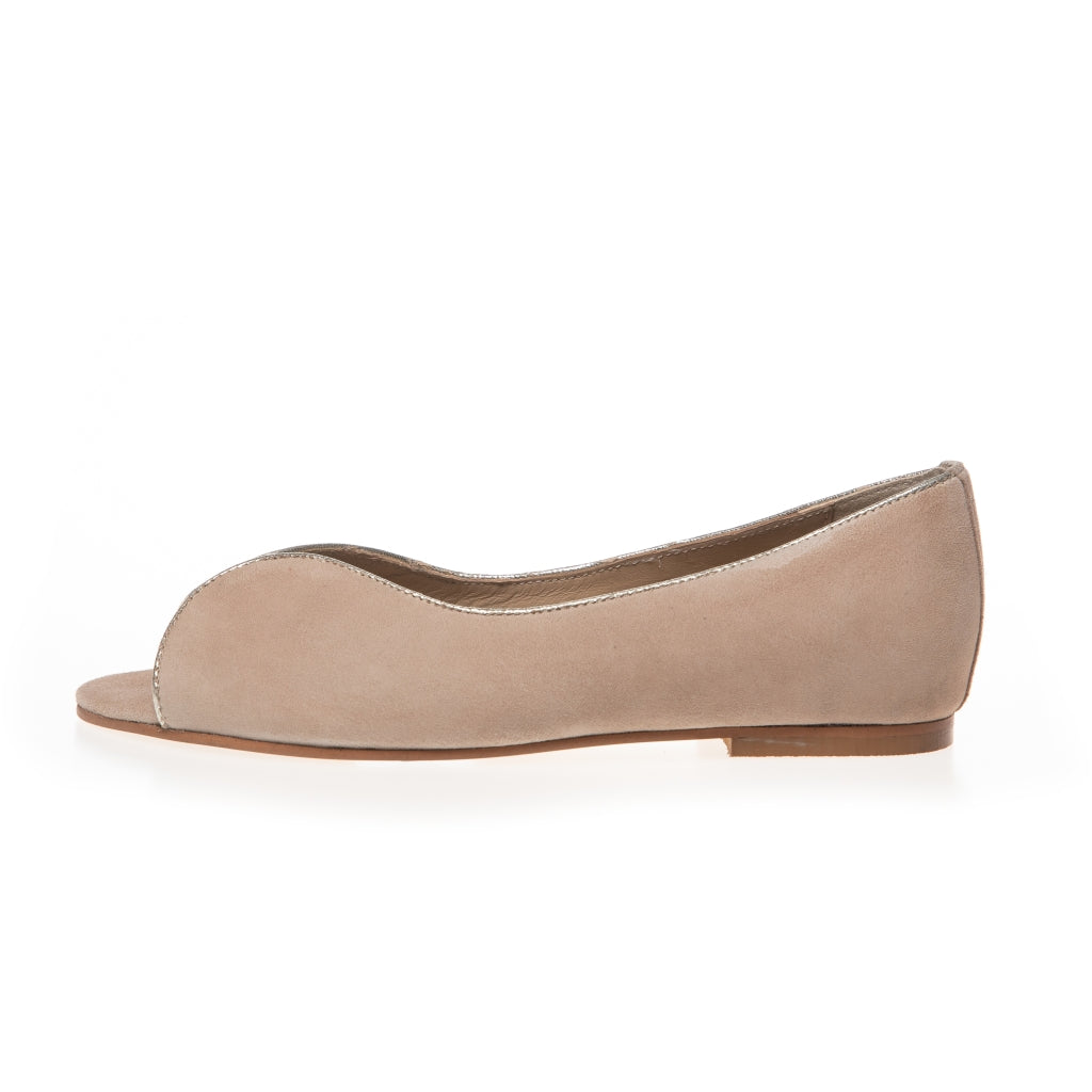 COPENHAGEN SHOES LIKE A MELODY-SUEDE Ballet flats 0004 BEIGE/GOLD