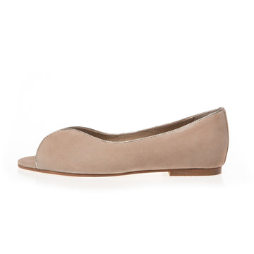 COPENHAGEN SHOES LIKE A MELODY-SUEDE Ballet flats 0004 BEIGE/GOLD