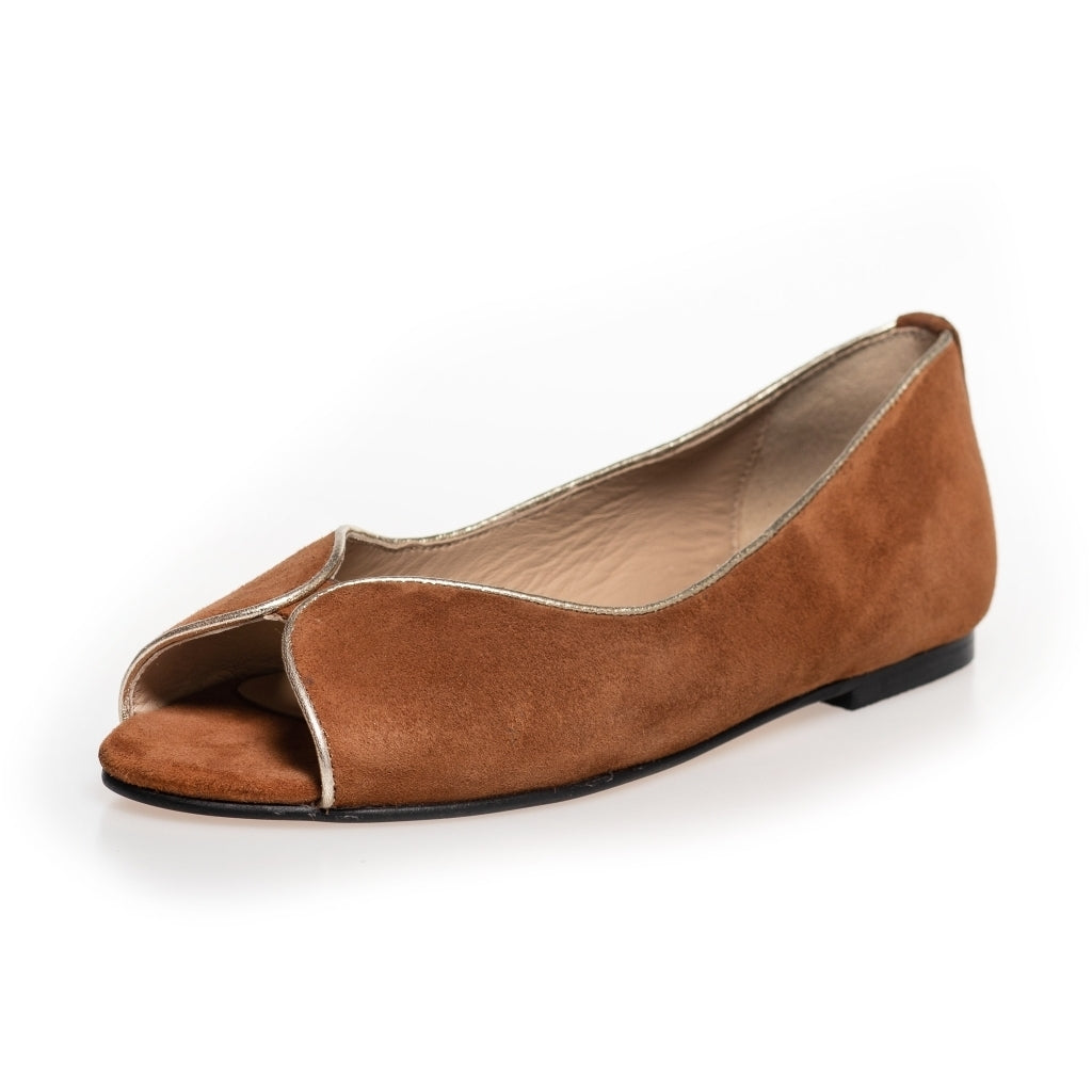 COPENHAGEN SHOES LIKE A MELODY-SUEDE Ballet flats 0241 COGNAC
