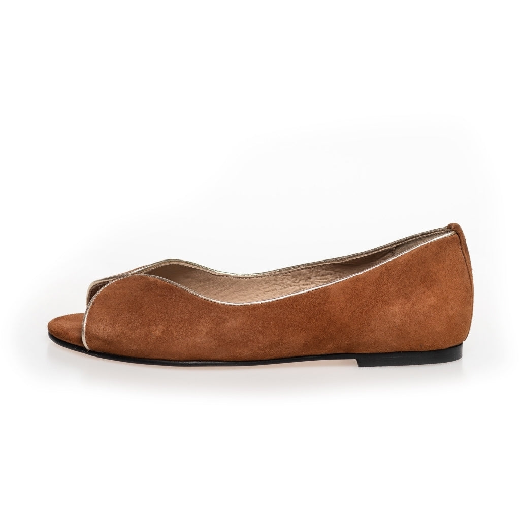 COPENHAGEN SHOES LIKE A MELODY-SUEDE Ballet flats 0241 COGNAC