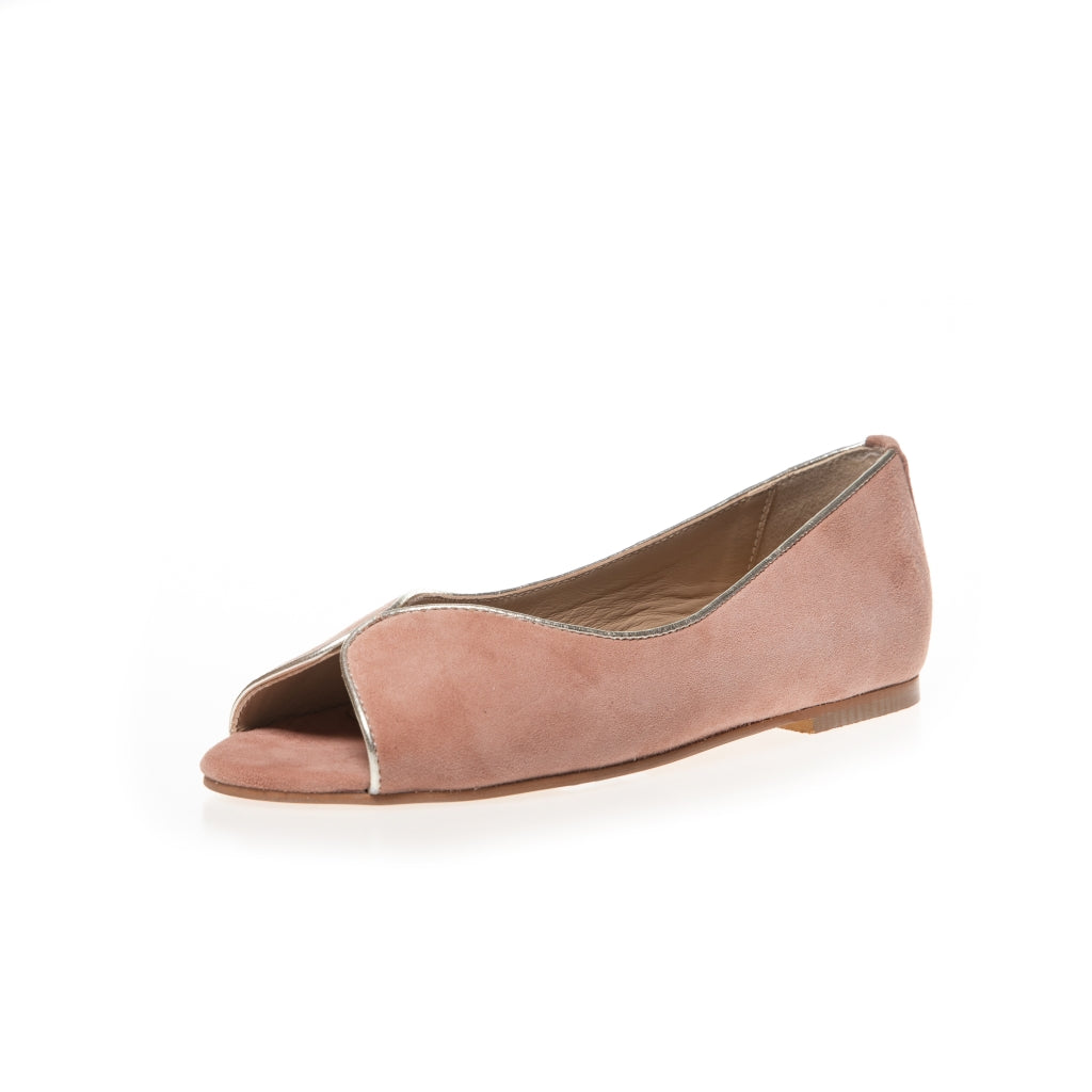 COPENHAGEN SHOES LIKE A MELODY-SUEDE Ballet flats 0303 PAPAYA/GOLD