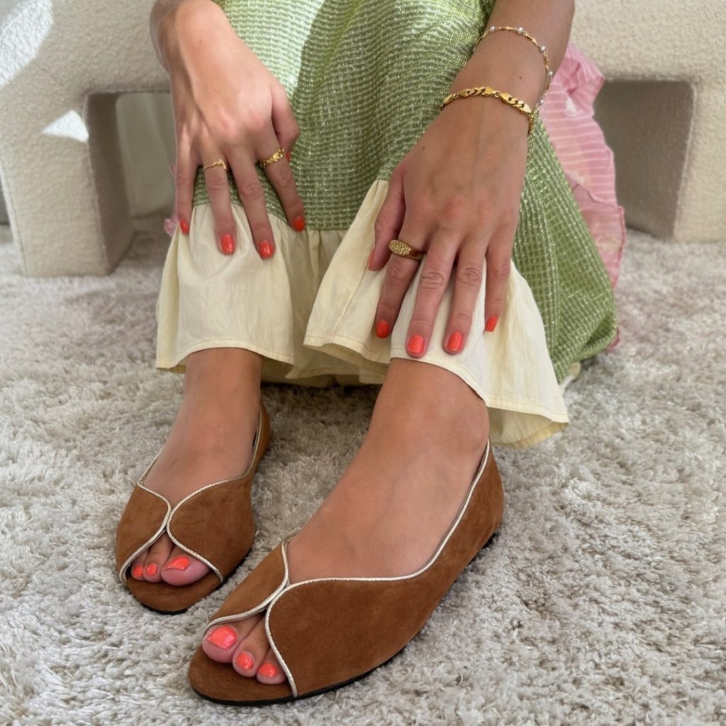 COPENHAGEN SHOES LIKE A MELODY - SUEDE Ballet flats 0241 COGNAC