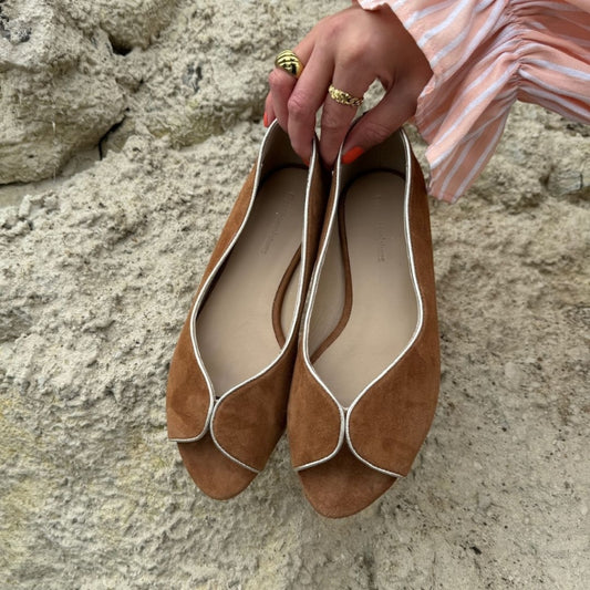 COPENHAGEN SHOES LIKE A MELODY - SUEDE Ballet flats 0241 COGNAC