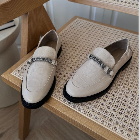 COPENHAGEN SHOES LOVE AND WALK - BEIGE Loafers 377 BEIGE (GREY MORN)
