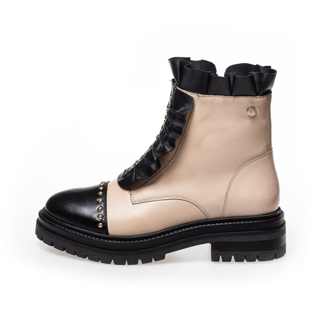 COPENHAGEN SHOES LOVE ME MULTI Boots 1206 BEIGE W/BLACK