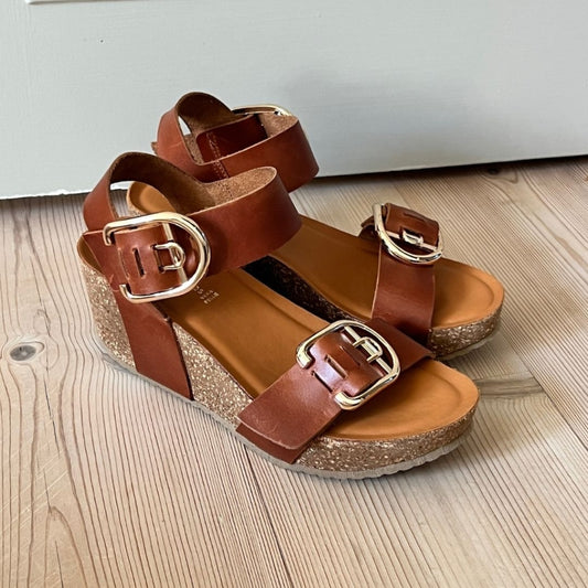 COPENHAGEN SHOES LUCA Wedge sandals 0012 BROWN