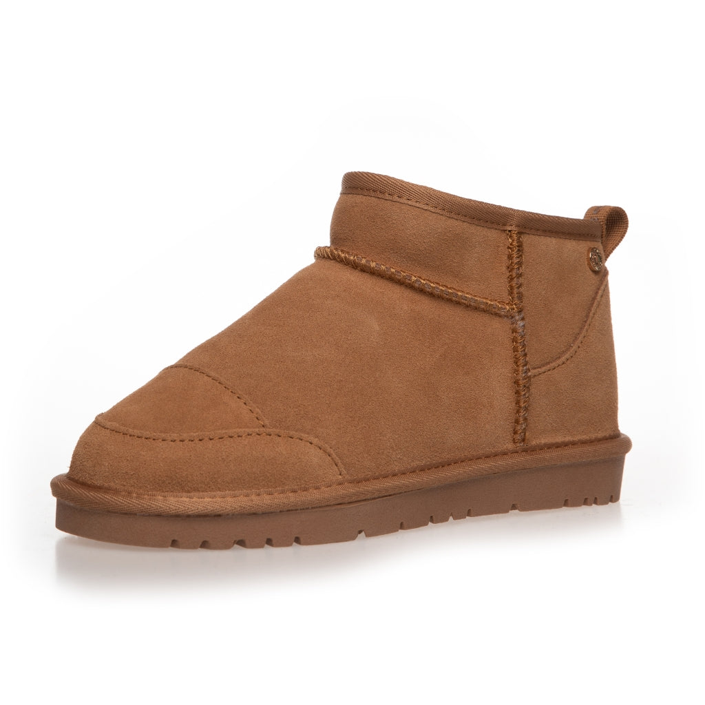 Lena Low Boots - Camel - Split cowhide leather - Sézane Lena Low Boots - Camel - Split cowhide leather - Sézane