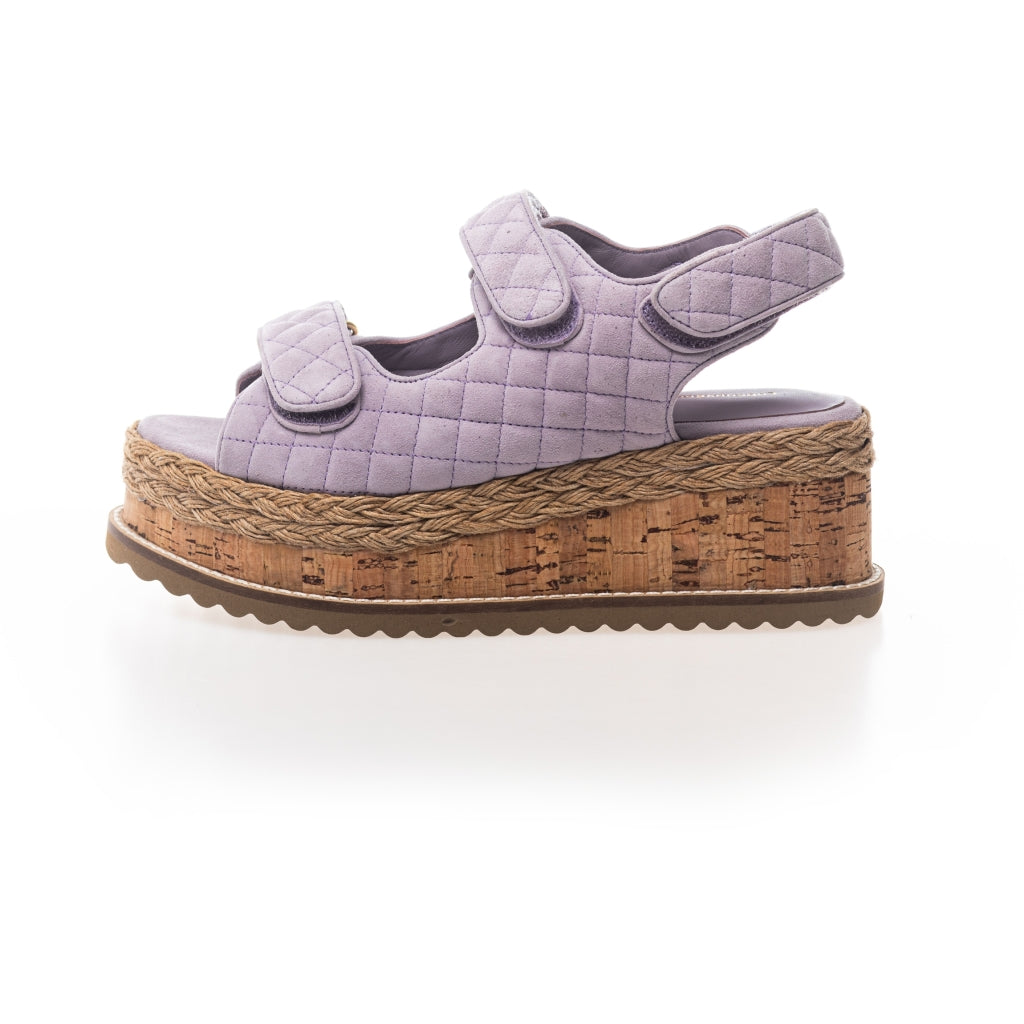 COPENHAGEN SHOES MAGIC SUEDE Wedge sandals 616 Lavenda