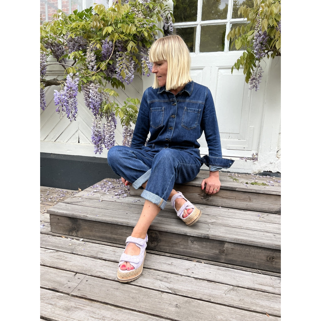 COPENHAGEN SHOES MAGIC SUEDE Wedge sandals 616 Lavenda
