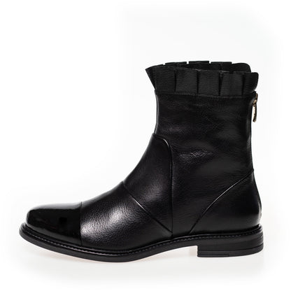 COPENHAGEN SHOES MARGARET Boots 00010 BLACK W/PATENT TOE