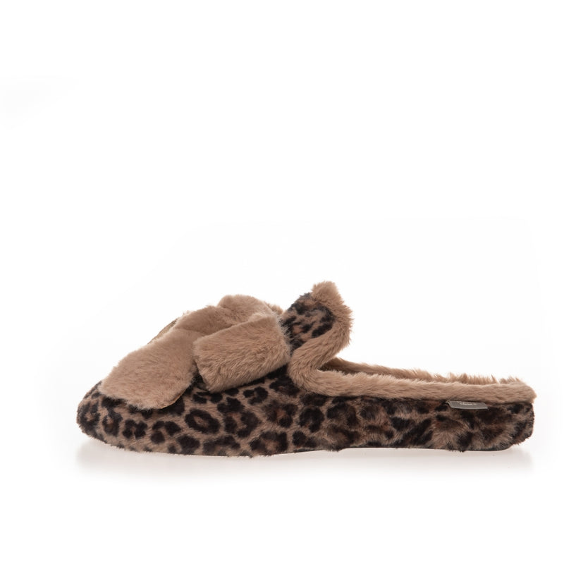 COPENHAGEN SHOES MAYBE ONE DAY Slippers 2204 BLACK/BROWN LEOPARD