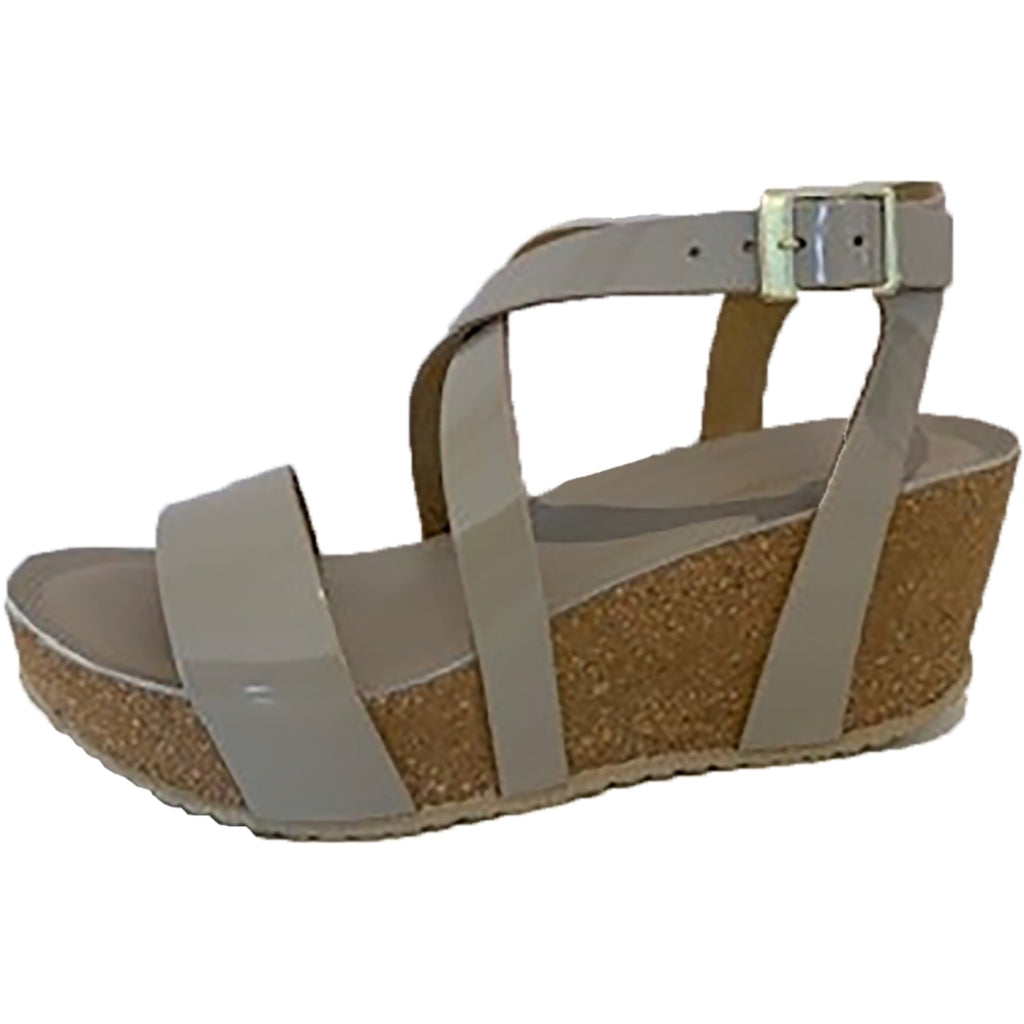 COPENHAGEN SHOES MICHELLE PATENT Wedge sandals 0057 TAUPE
