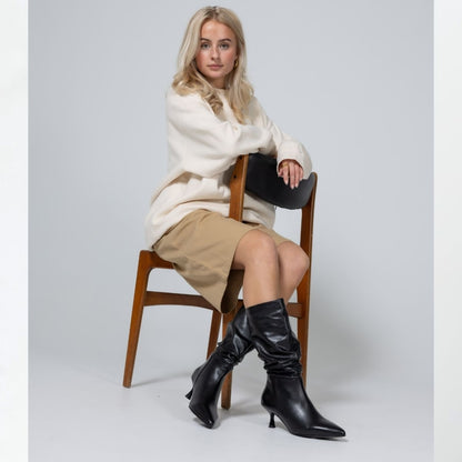 COPENHAGEN SHOES MINE Long boot 0001 BLACK
