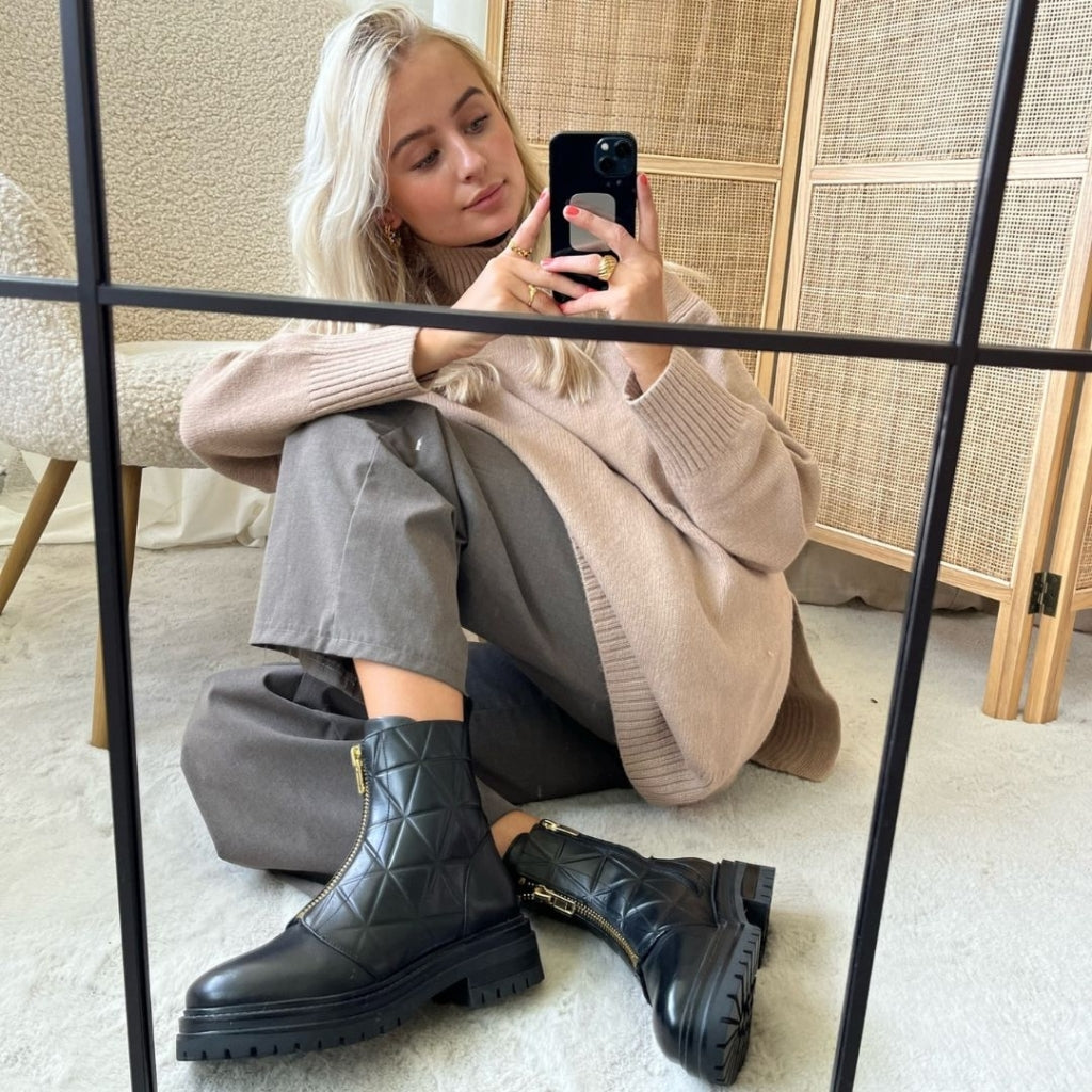 COPENHAGEN SHOES MOONLIGHT LEATHER Boots 0001 BLACK
