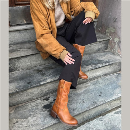 COPENHAGEN SHOES MY GOOD VIBES Long boot 0241 COGNAC