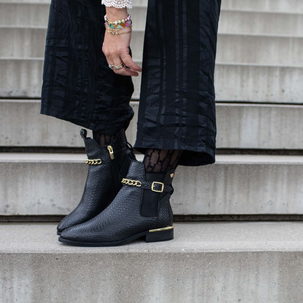 COPENHAGEN SHOES MY OWN PARADISE Boots 008 Black Snake