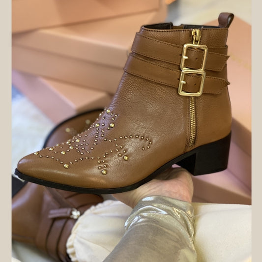 COPENHAGEN SHOES NEW RACHEL 20 Boots 112 Cognac