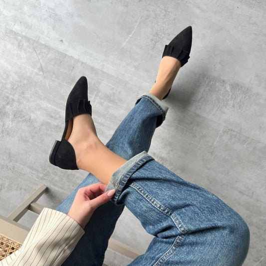 COPENHAGEN SHOES NEW ROMANCE 23 - SUEDE Ballet flats 0001 BLACK