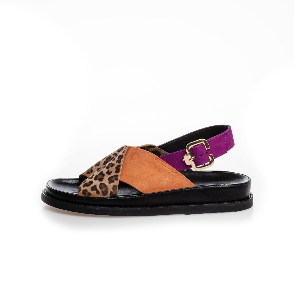 COPENHAGEN SHOES NEW STRONGER MULTI 23 Sandals 428 LEO/ORANGE
