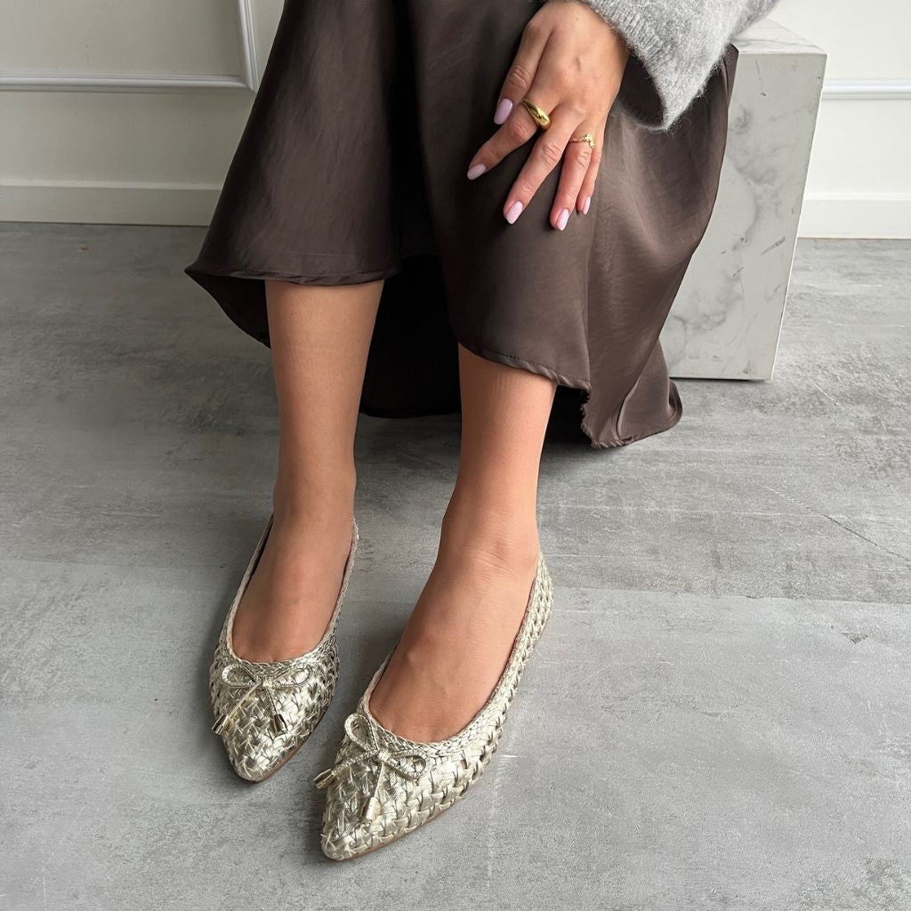 COPENHAGEN SHOES ON MY LOVE GOLD Ballet flats 0051 GOLD