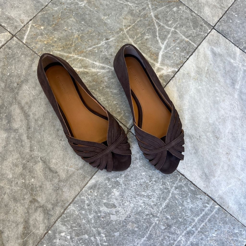 COPENHAGEN SHOES PASSIONATE SUEDE Ballet flats 004 Dark brown