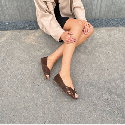 COPENHAGEN SHOES PASSIONATE SUEDE Ballet flats 004 Dark brown
