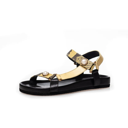 COPENHAGEN SHOES PEACE WITH PEARL 23 Sandals 0088 YELLOW/BLACK