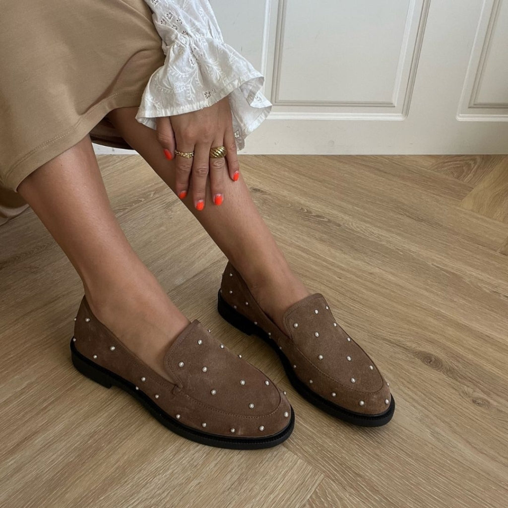 PEARL LOVERS SUEDE - CAPPUCCINO – Copenhagenshoes.com