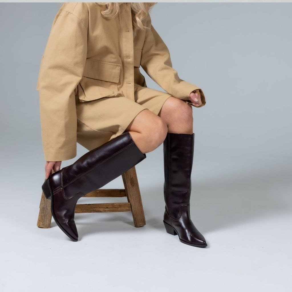 COPENHAGEN SHOES POKE L Long boot 0018 DK BROWN