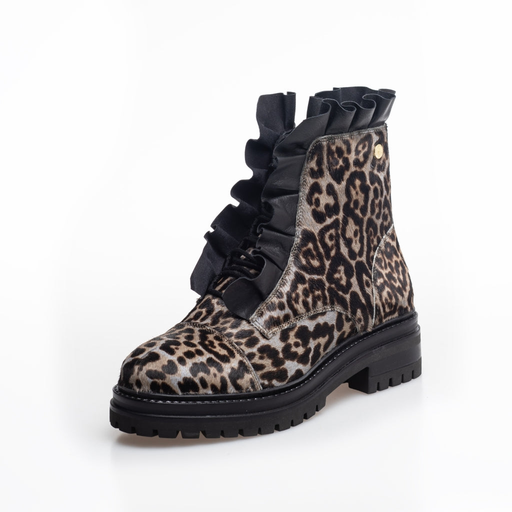 COPENHAGEN SHOES PRETTY 22 LEO - Copenhagenshoes by Josefine Valentin Boots 2208 GREY LEOPARD