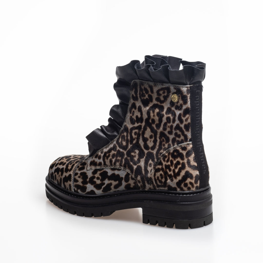 COPENHAGEN SHOES PRETTY 22 LEO - Copenhagenshoes by Josefine Valentin Boots 2208 GREY LEOPARD