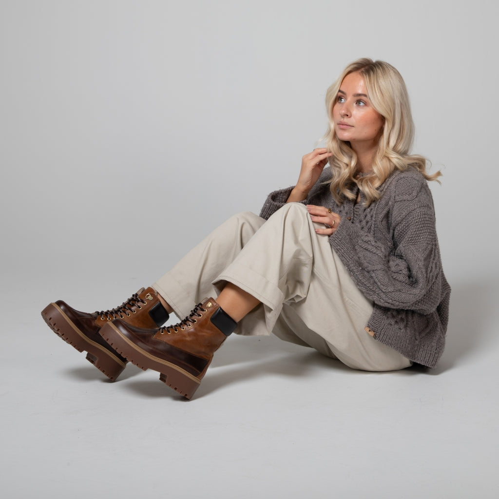 COPENHAGEN SHOES REAL MOMENTS Boots 907 BROWN/COGNAC