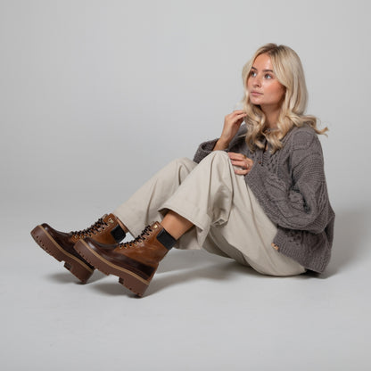COPENHAGEN SHOES REAL MOMENTS Boots 907 BROWN/COGNAC
