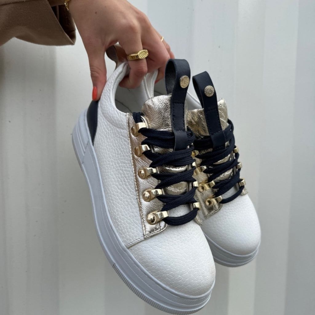 COPENHAGEN SHOES RUN Sneakers 0442 WHITE/GOLD