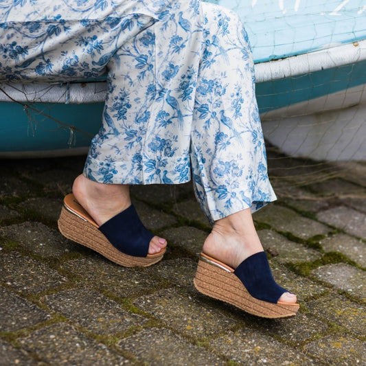 COPENHAGEN SHOES SISSEL Wedge sandals 014 Navy
