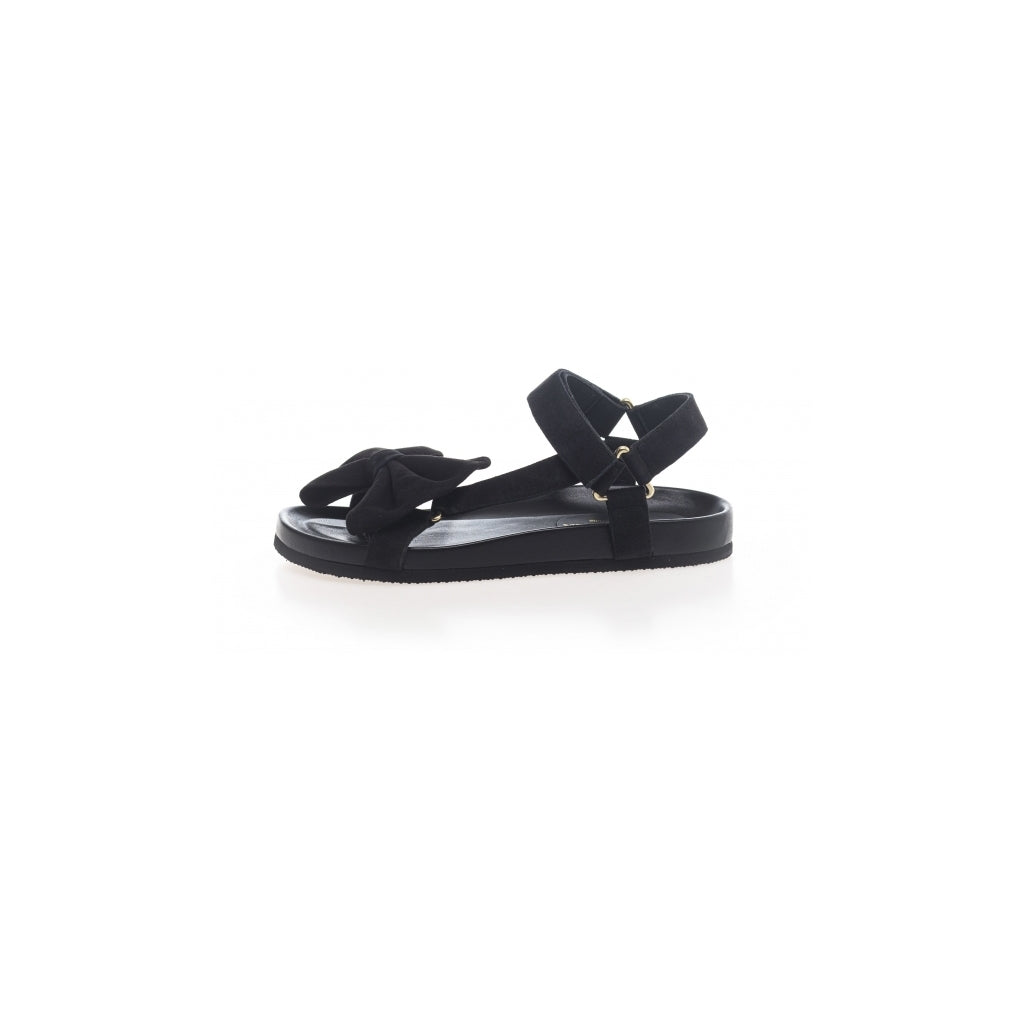 Copenhagen Shoes by Josefine Valentin SKY AND DIAMONDS 23 SUEDE Sandals 0001 BLACK