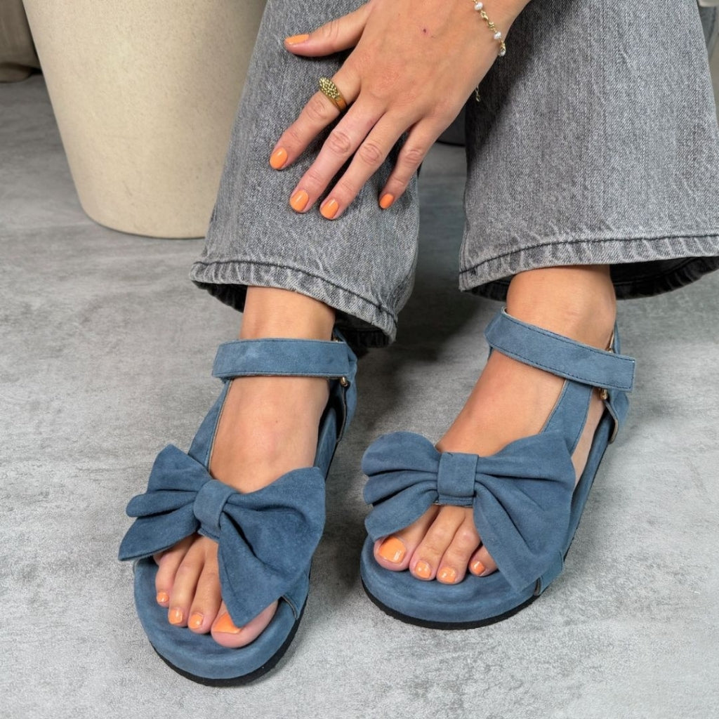 COPENHAGEN SHOES SKY AND DIAMONDS 23 SUEDE Sandals 1012 Denim Blue
