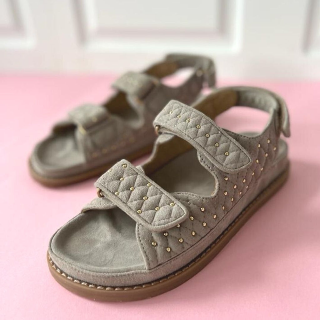 COPENHAGEN SHOES STUDS ON SUEDE Sandals 0002 BEIGE