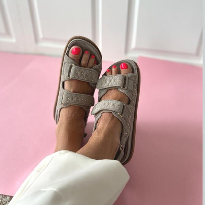 COPENHAGEN SHOES STUDS ON SUEDE Sandals 0002 BEIGE
