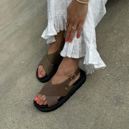 COPENHAGEN SHOES SUMMERTIME Sandals 1203 DK TAUPE (ARMY)
