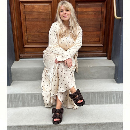 COPENHAGEN SHOES SUMMER DREAM SUEDE Slippers 0012 BROWN