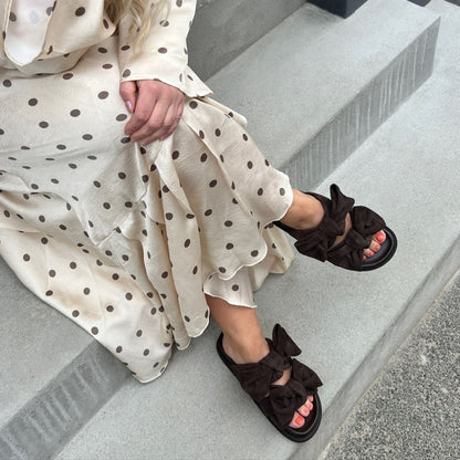 COPENHAGEN SHOES SUMMER DREAM SUEDE Slippers 0012 BROWN