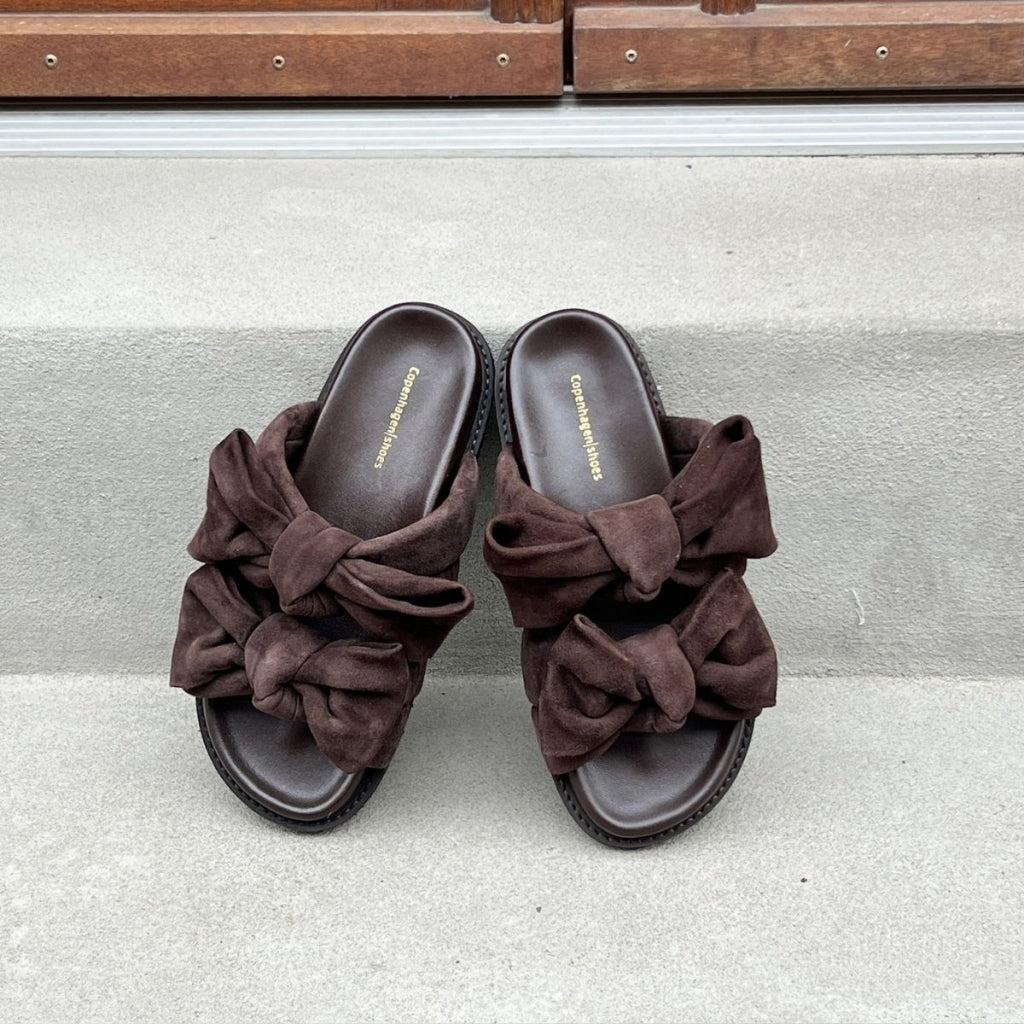 COPENHAGEN SHOES SUMMER DREAM SUEDE Slippers 0012 BROWN