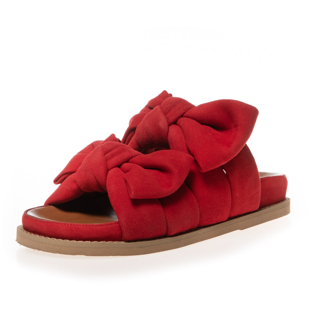 COPENHAGEN SHOES SUMMER DREAM SUEDE Slippers 0016 RED